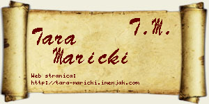 Tara Maricki vizit kartica
